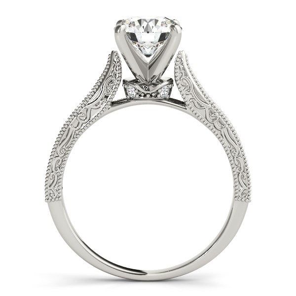 14k White Gold Antique Design Diamond Engagement Ring (1 5/8 cttw) - Premium Rings - Just $19076.99! Shop now at Pulse Designer Fashion