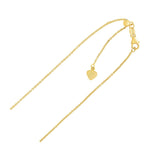 Adjustable Cable Chain in 14k Yellow Gold (1.0mm) - Premium Chains - Just $323.99! Shop now at Pulse Designer Fashion