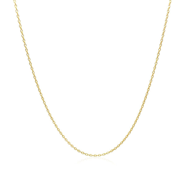 Adjustable Cable Chain in 14k Yellow Gold (1.0mm) - Premium Chains - Just $323.99! Shop now at Pulse Designer Fashion