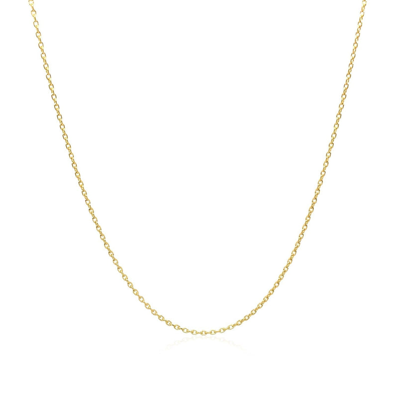 Adjustable Cable Chain in 14k Yellow Gold (1.0mm) - Premium Chains - Just $323.99! Shop now at Pulse Designer Fashion