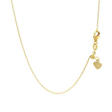 Adjustable Cable Chain in 14k Yellow Gold (1.0mm) - Premium Chains - Just $323.99! Shop now at Pulse Designer Fashion