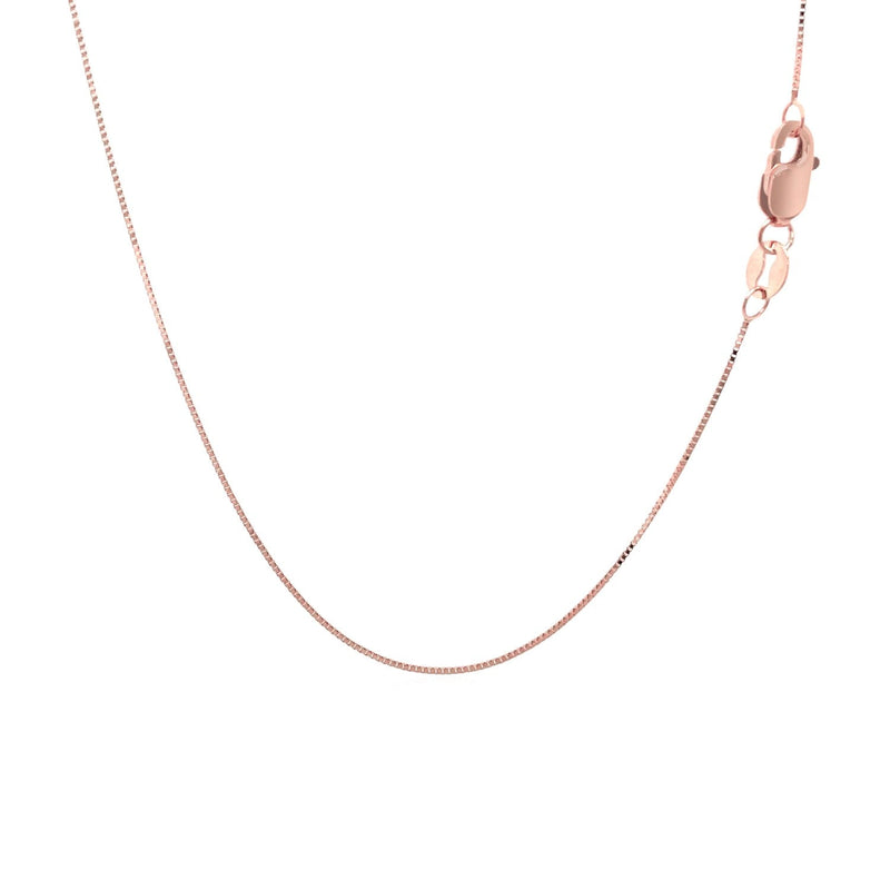 14k Rose Gold Classic Box Chain 0.4mm - Premium Chains - Just $186.99! Shop now at Pulse Designer Fashion