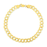 7.0mm 10k Yellow Gold Curb Bracelet - Premium Bracelets - Just $1187.99! Shop now at Pulse Designer Fashion