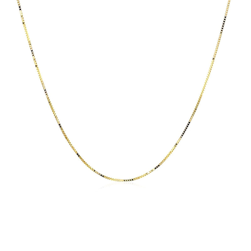 14k Yellow Gold Classic Box Chain 0.45mm - Premium Chains - Just $181.99! Shop now at Pulse Designer Fashion