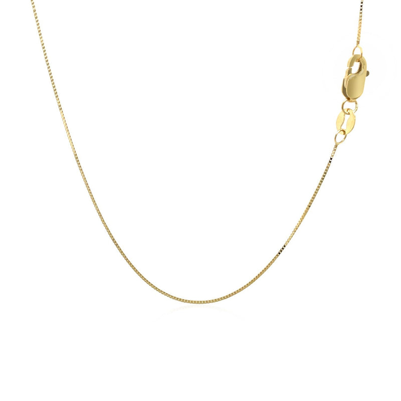 14k Yellow Gold Classic Box Chain 0.45mm - Premium Chains - Just $181.99! Shop now at Pulse Designer Fashion