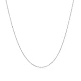 14k White Gold Oval Cable Link Chain 0.7mm - Premium Chains - Just $202.99! Shop now at Pulse Designer Fashion