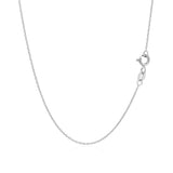 14k White Gold Oval Cable Link Chain 0.7mm - Premium Chains - Just $202.99! Shop now at Pulse Designer Fashion