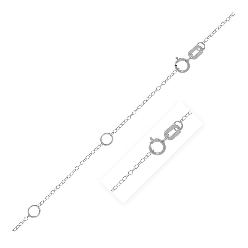 Double Extendable Piatto Chain in 14k White Gold (1.2mm) - Premium Chains - Just $189.99! Shop now at Pulse Designer Fashion