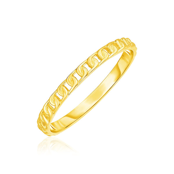 14k Yellow Gold Ring with Bead Texture - Premium Rings - Just $209.99! Shop now at Pulse Designer Fashion