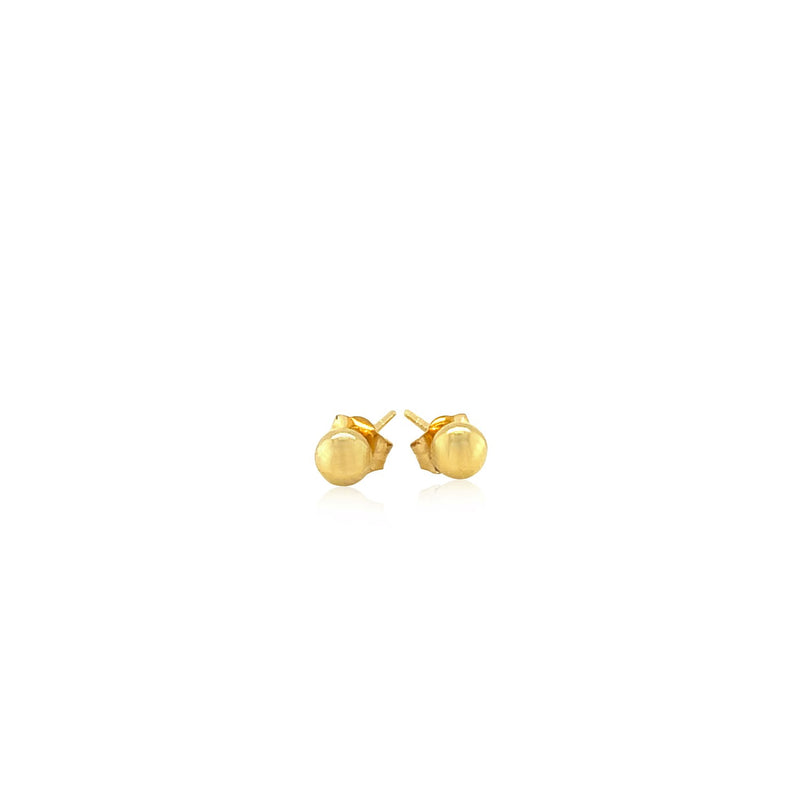 14k Yellow Gold Ball Style Stud Earrings (4.0 mm) - Premium Earrings - Just $83.99! Shop now at Pulse Designer Fashion