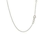 Sterling Silver 18 inch Moon Motif Necklace with Diamond - Premium Necklaces - Just $126.99! Shop now at Pulse Designer Fashion