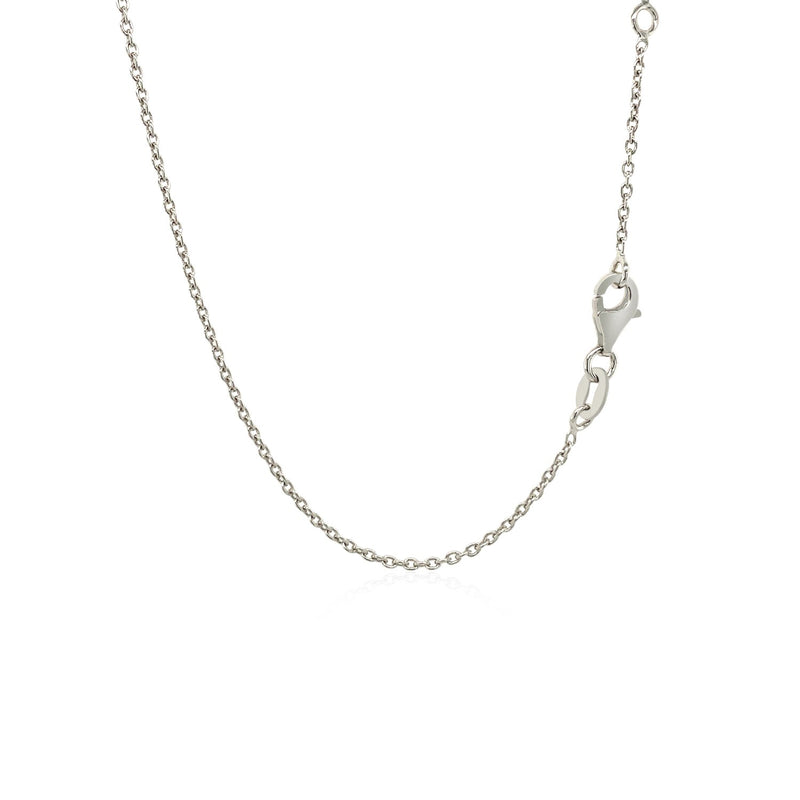 Sterling Silver 18 inch Moon Motif Necklace with Diamond - Premium Necklaces - Just $126.99! Shop now at Pulse Designer Fashion