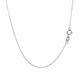 14k White Gold Diamond Cut Cable Link Chain 0.8mm - Premium Chains - Just $175.99! Shop now at Pulse Designer Fashion