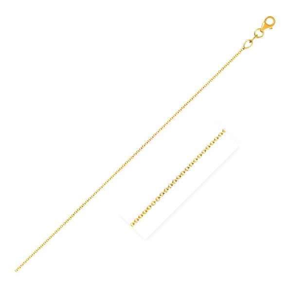 Double Extendable Cable Chain in 14k Yellow Gold (1.0mm) - Premium Chains - Just $398.99! Shop now at Pulse Designer Fashion