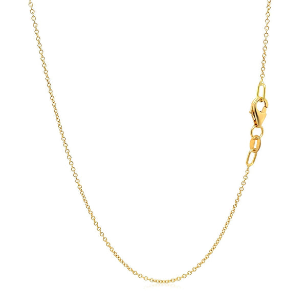 Double Extendable Cable Chain in 14k Yellow Gold (1.0mm) - Premium Chains - Just $398.99! Shop now at Pulse Designer Fashion