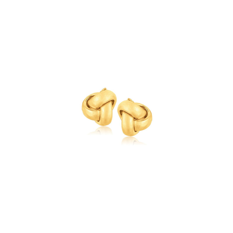 10k Yellow Gold Love Knot Stud Earrings - Premium Earrings - Just $116.99! Shop now at Pulse Designer Fashion