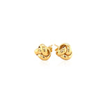 10k Yellow Gold Love Knot Stud Earrings - Premium Earrings - Just $116.99! Shop now at Pulse Designer Fashion