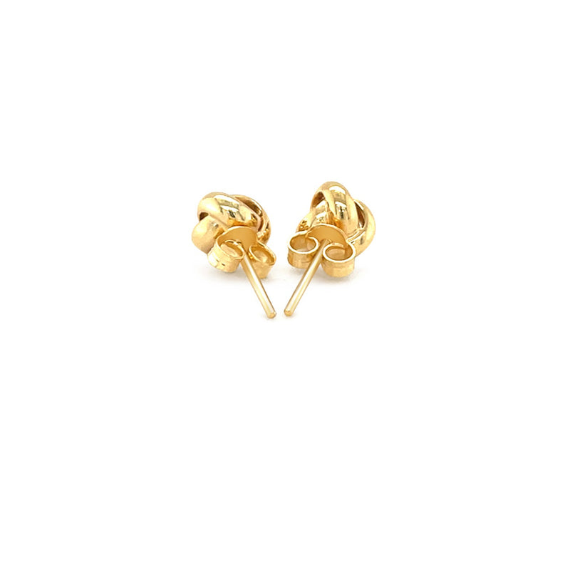 10k Yellow Gold Love Knot Stud Earrings - Premium Earrings - Just $116.99! Shop now at Pulse Designer Fashion