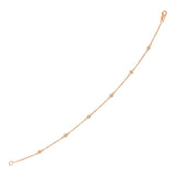 14k Rose Gold 7 inch Bracelet with Diamond Stations - Premium Bracelets - Just $1414.99! Shop now at Pulse Designer Fashion