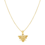 14K Yellow Gold Bee Necklace - Premium Necklaces - Just $368.99! Shop now at Pulse Designer Fashion