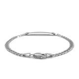 14k White Gold Curb Link Chain Polished Children's ID Bracelet - Premium Bracelets - Just $493.99! Shop now at Pulse Designer Fashion