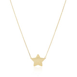 14k Yellow Gold Necklace with Five Pointed Star - Premium Necklaces - Just $250.99! Shop now at Pulse Designer Fashion