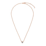 14k Rose Gold 17 inch Necklace with Round White Topaz - Premium Necklaces - Just $431.99! Shop now at Pulse Designer Fashion