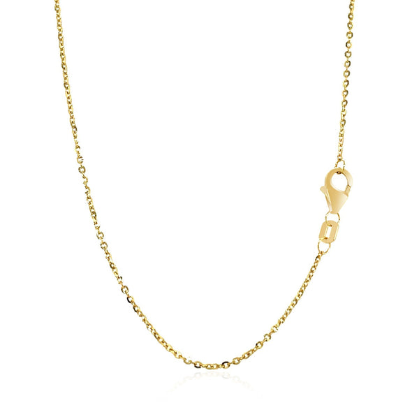 14k Yellow Gold Chain Necklace with a Shiny Flat Bar - Premium Necklaces - Just $433.99! Shop now at Pulse Designer Fashion