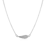 14K White Gold Angel Wing Necklace - Premium Necklaces - Just $293.99! Shop now at Pulse Designer Fashion