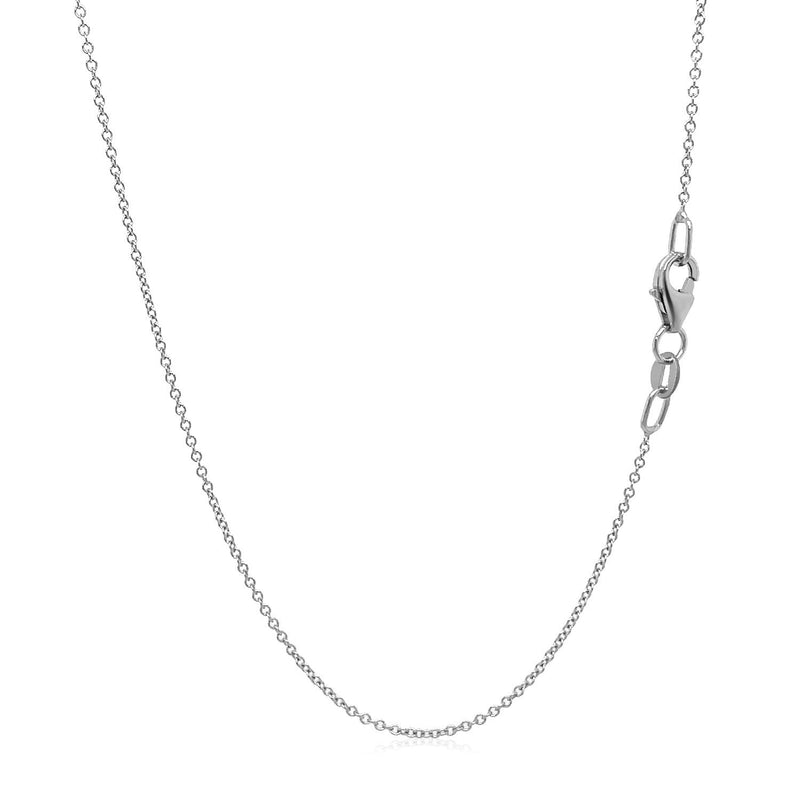 Double Extendable Cable Chain in 14k White Gold (1.0mm) - Premium Chains - Just $402.99! Shop now at Pulse Designer Fashion