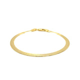 4.0mm 14k Yellow Gold Super Flex Herringbone Bracelet - Premium Bracelets - Just $494.99! Shop now at Pulse Designer Fashion