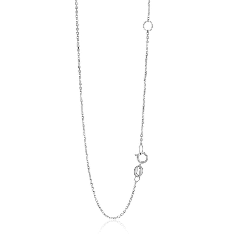 14k White Gold Adjustable Cable Chain 1.1mm - Premium Chains - Just $308.99! Shop now at Pulse Designer Fashion