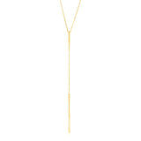 14k Yellow Gold Lariat Necklace with Polished Twisted Bars - Premium Necklaces - Just $571.99! Shop now at Pulse Designer Fashion