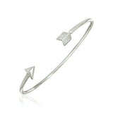 Sterling Silver Polished Arrow Cuff Bangle - Premium Bangles - Just $93.99! Shop now at Pulse Designer Fashion