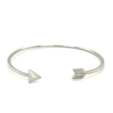 Sterling Silver Polished Arrow Cuff Bangle - Premium Bangles - Just $93.99! Shop now at Pulse Designer Fashion