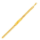 14k Yellow Gold Men's ID Cuban Chain Bracelet - Premium Bracelets - Just $3270.99! Shop now at Pulse Designer Fashion