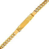 14k Yellow Gold Men's ID Cuban Chain Bracelet - Premium Bracelets - Just $3270.99! Shop now at Pulse Designer Fashion