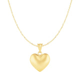 Puffed Heart Pendant in 10k Yellow Gold - Premium Pendants - Just $235.99! Shop now at Pulse Designer Fashion