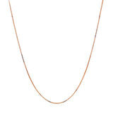 Double Extendable Box Chain in 14k Rose Gold (0.6mm) - Premium Chains - Just $238.99! Shop now at Pulse Designer Fashion