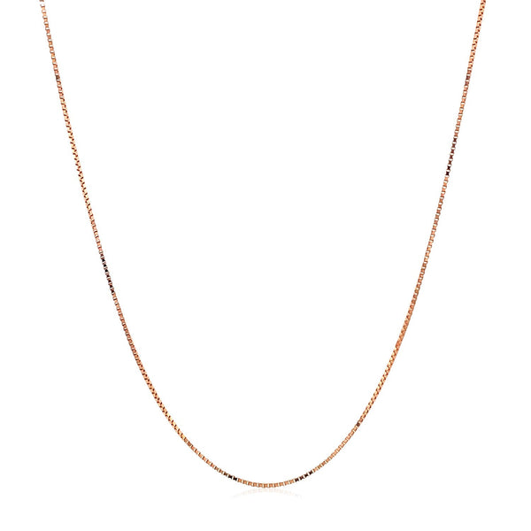 Double Extendable Box Chain in 14k Rose Gold (0.6mm) - Premium Chains - Just $238.99! Shop now at Pulse Designer Fashion