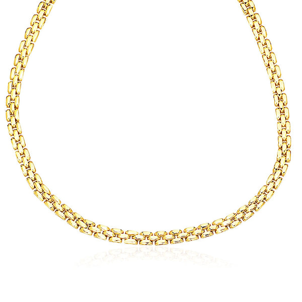 14k Yellow Gold Panther Chain Link Shiny Necklace - Premium Necklaces - Just $2745.99! Shop now at Pulse Designer Fashion