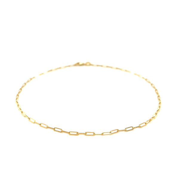 14K Yellow Gold Fine Paperclip Anklet (1.5mm) - Premium Anklets - Just $204.99! Shop now at Pulse Designer Fashion