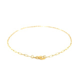 14K Yellow Gold Fine Paperclip Anklet (1.5mm) - Premium Anklets - Just $204.99! Shop now at Pulse Designer Fashion