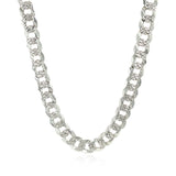 Sterling Silver Rhodium Plated Curb Chain 7.3mm - Premium Chains - Just $169.99! Shop now at Pulse Designer Fashion