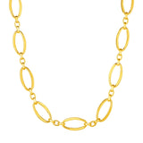 14k Yellow Gold Necklace with Polished Oval Links - Premium Necklaces - Just $1935.99! Shop now at Pulse Designer Fashion