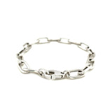 Sterling Silver Wide Paperclip Chain Bracelet - Premium Bracelets - Just $108.99! Shop now at Pulse Designer Fashion