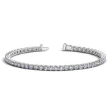 14k White Gold Round Diamond Tennis Bracelet (5 cttw) - Premium Bracelets - Just $15241.99! Shop now at Pulse Designer Fashion