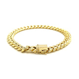 7.5mm 14k Yellow Gold Semi Solid Miami Cuban Bracelet - Premium Bracelets - Just $2444.99! Shop now at Pulse Designer Fashion