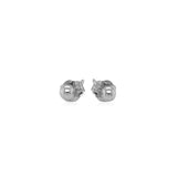 14k White Gold Spherical Stud Earrings (3.0 mm) - Premium Earrings - Just $85.99! Shop now at Pulse Designer Fashion