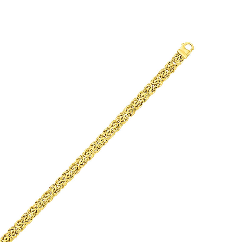 10k Yellow Gold Byzantine Design Chain Bracelet - Premium Bracelets - Just $830.99! Shop now at Pulse Designer Fashion